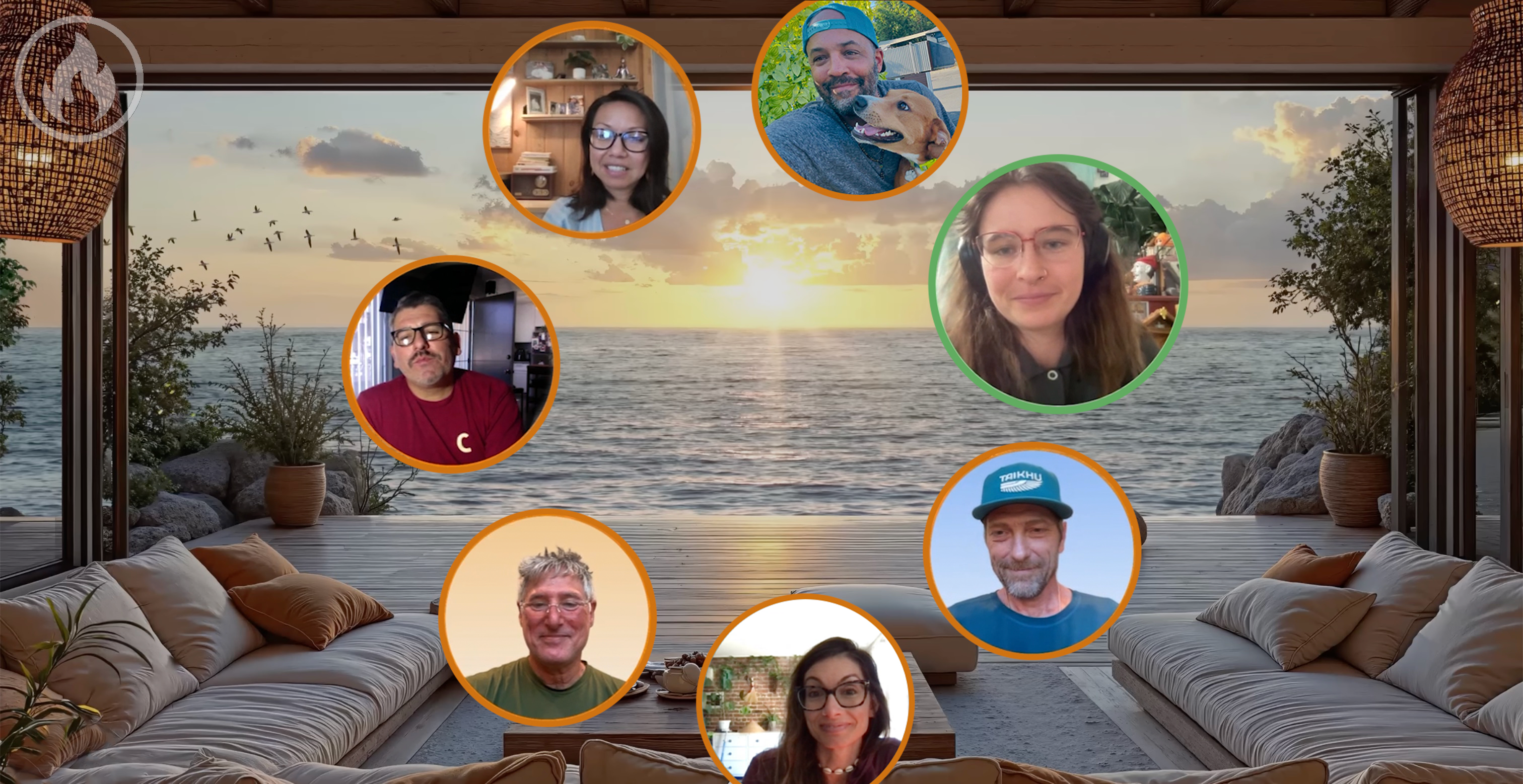 CircleUp gathering in the ocean room