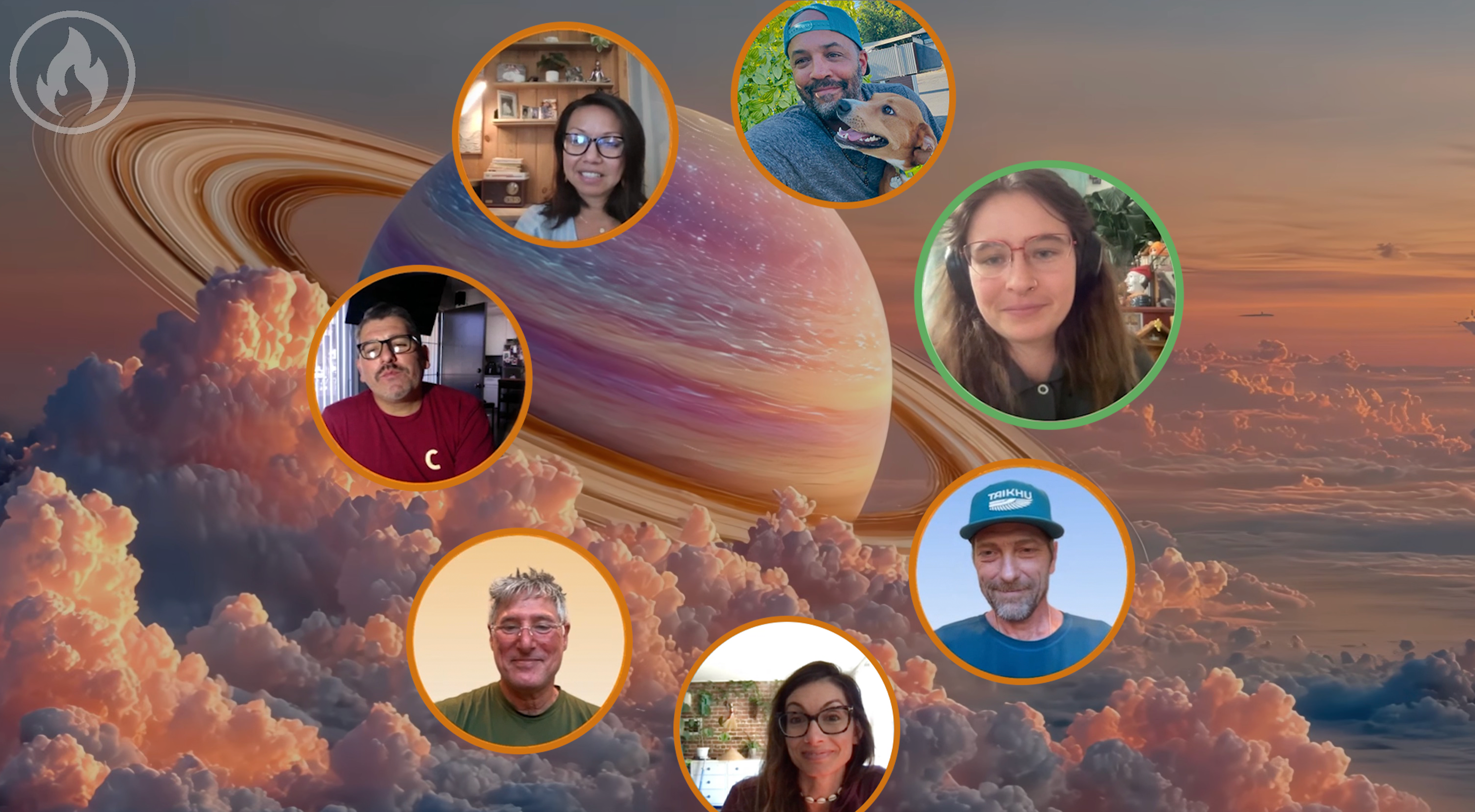 CircleUp gathering in the saturn clouds room