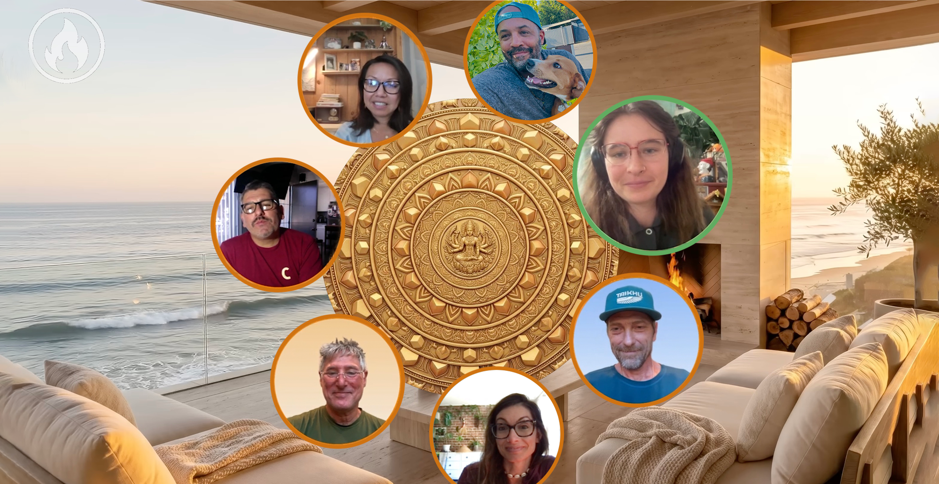 CircleUp gathering in a seaside room